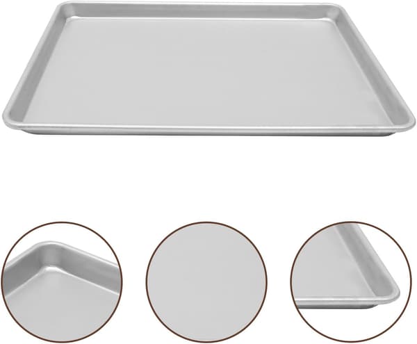 Bakeplate i aluminiumslegering Cupcake Bakeplate i metall Rektangulær Glatt overflate Kompakt