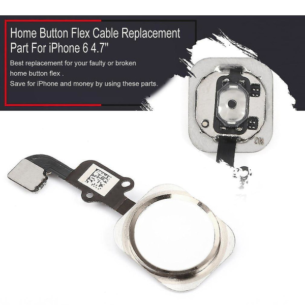 iPhone 6 4,7'' Hemknapp Flex-kabel Touch ID-sensordel