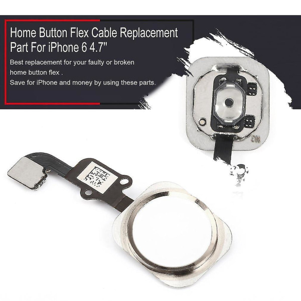 iPhone 6 4.7'' Hjemmeknap Flex Kabel Touch ID Sensor Del