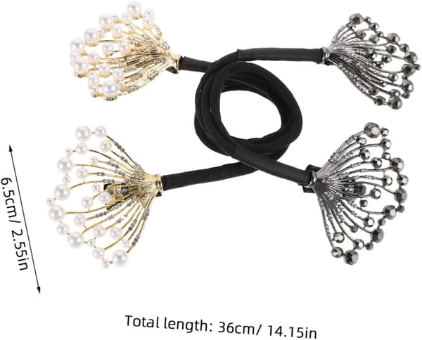 2 stk. Rhinestone Hårknold Maker Fransk Hårknold Maker Hårtilbehør til Kvinder Piger