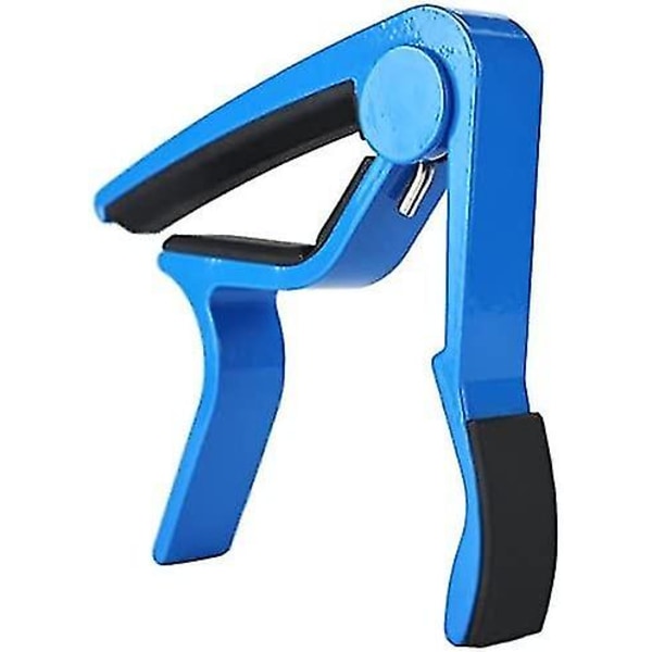 Gitar Capo for Akustiske og Elektriske Gitarer - Trigger Capo for Rask Bytte - 6-strengers Gitar Capo (blå) (1 stk)