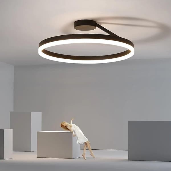 LED Loftlampe Cirkel Moderne Sort Hvid 40cm