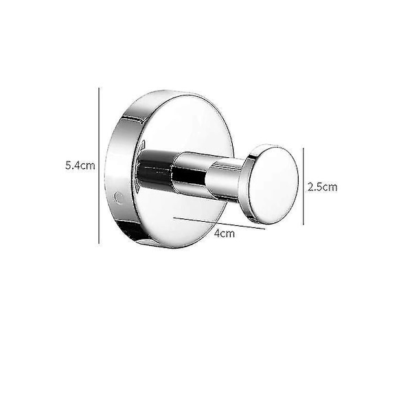 Sugerørskrog Håndklædeholder Fastgørelse, Pvc Krom (4 Stykker)