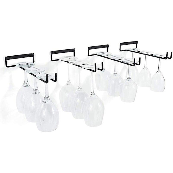 Set med 2 Glashållare Hängande Glashållare för Vinglas, Öl Glas - 30cm