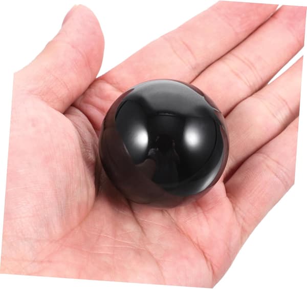 Svarte Obsidian Krystallkuler Stresslindrende Kuler 2 stk Lett Kompakt