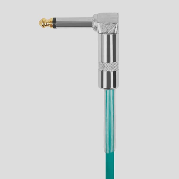 Gitarpedal Patchkabel 15 cm lengde Støyreduserende design 6,35 mm PVC- og metallkonstruksjon Rettvinklede kontakter