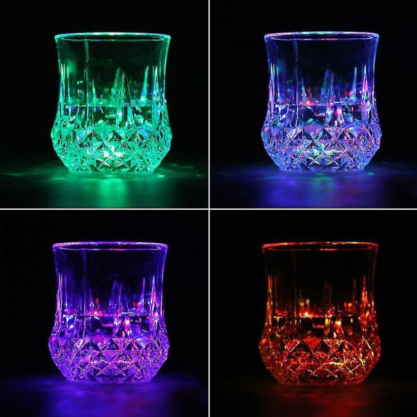 LED-blinkende lysende vannglass for fest