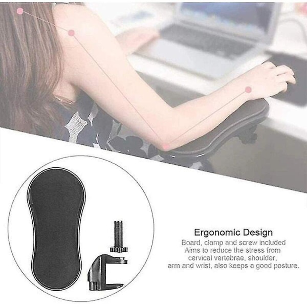 Datorarmsstöd, Ergonomiskt tangentbords handledsstöd Rotera handledsstöd Bord (svart