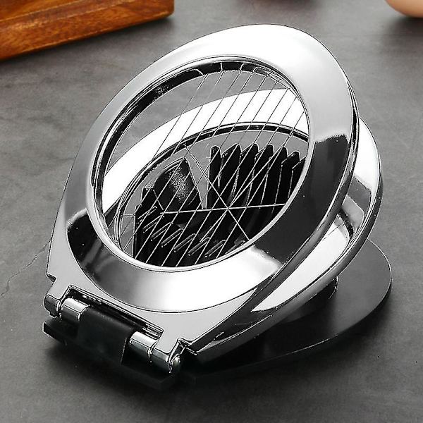 Egg Slicer Cutter - Rustfritt Stål - 1 stk - Sølv