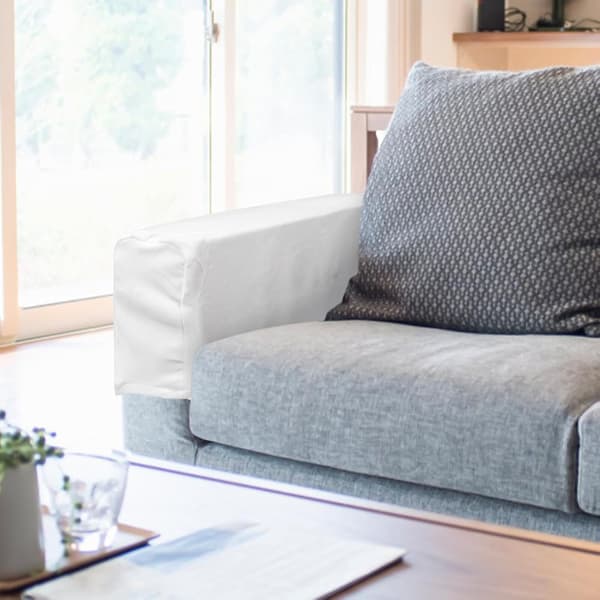 2 stk. sofaputeovertrekk 21,7 x 9,7 x 5,7 tommer, elastisk plysj fløyelsstoff, sofaputebeskyttere, sofaputeovertrekk