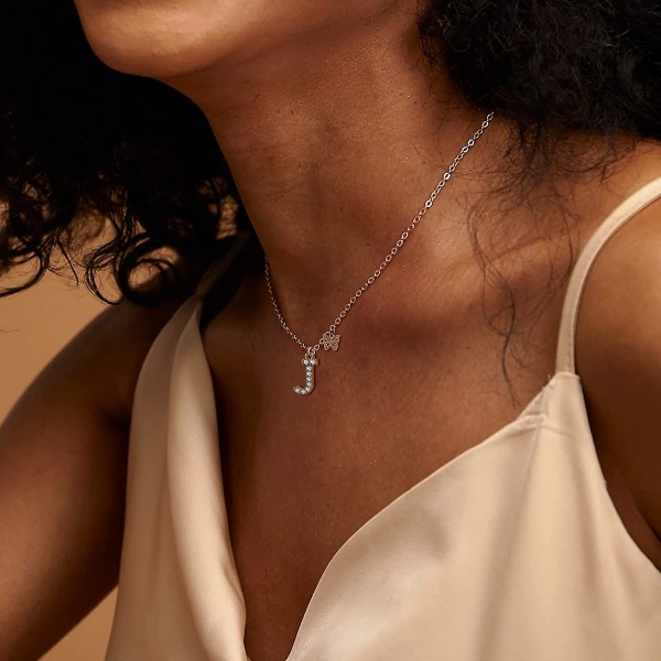 Snyggt halsband hängande halsband, 14k pläterat kubikbokstav Snygga halsband Smycken för kvinnor