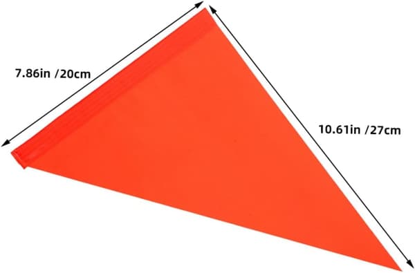 10 st cykelsäkerhetsflaggor Hög synlighet Orange triangulära varningsvimplar Ersättning