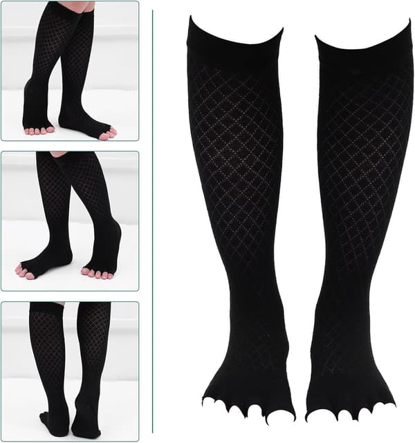 Solid Socks Five Toes Socks för sport- och fitnessaktiviteter bomullsmaterial