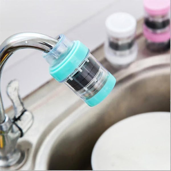 Magnetisk Frontmatad Vattenreningsfilter Kranmunstycke Köksfilterhuvud Vit, Rosa, Blå 3-pack