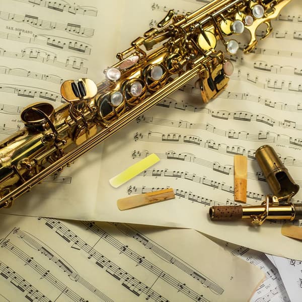 Sæt med 3 altsaxofonrør af harpiksmateriale, lette og robuste, velegnede