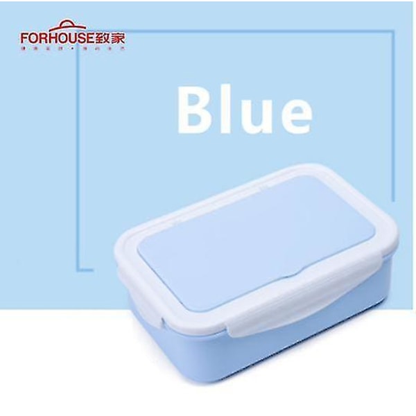 1400 ml Japansk lunsjboks Bento Blue som kan brukes i mikrobølgeovn