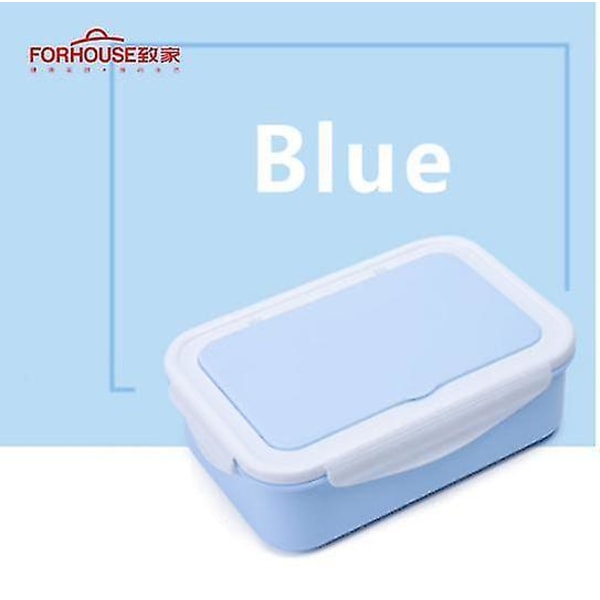 1400ml Mikrovågsugnssäker Japansk Lunchlåda Bento Blå