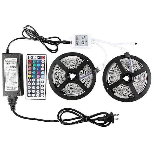 10M LED-remsa med dimmer, RGB-färg, 600 LED, 5050SMD