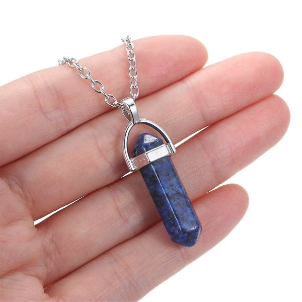 Hopeapinnoitettu kiviriipus Chakra-korut, luonnonkivet, kaulakoru