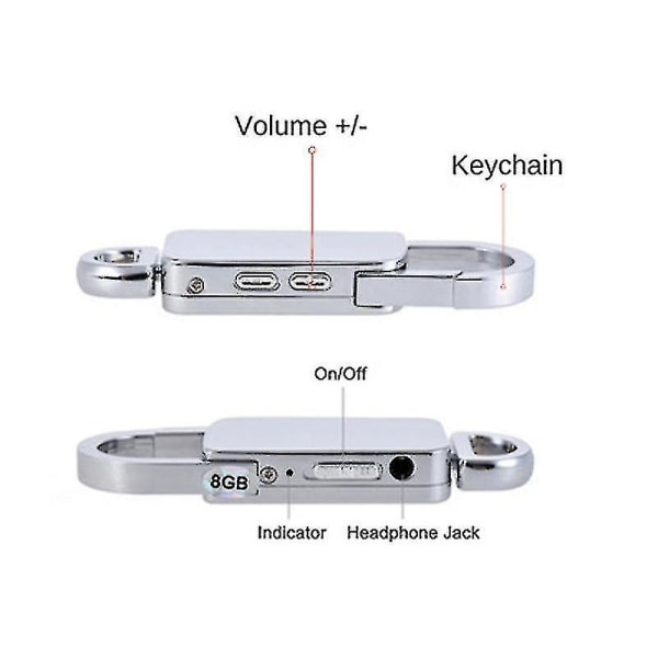 8gb Digital Keychain Recorder hopea