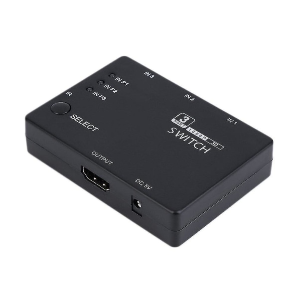 3-ports 1080p HDMI-switcher/splitter med IR-fjernbetjening HDTV PS3