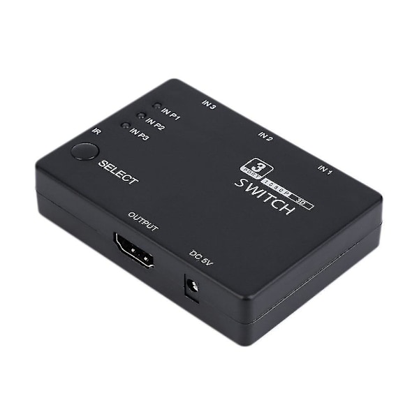 3-porttinen 1080p HDMI-kytkinjakaja IR-kaukosäätimellä HDTV PS3:lle