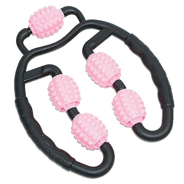 Fitness-vaahtomuovipyöräjalkahieronta - Lihasrentoutuspyörä - Vasikan hierontarulla Pink Black