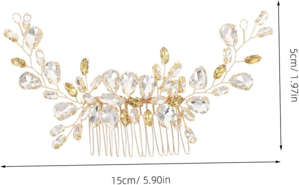 Brude bryllupshårkam Rhinestone Perle Elegant Sidehårkam Brude Bryllupshodeplagg for Brudepiker Festbruk