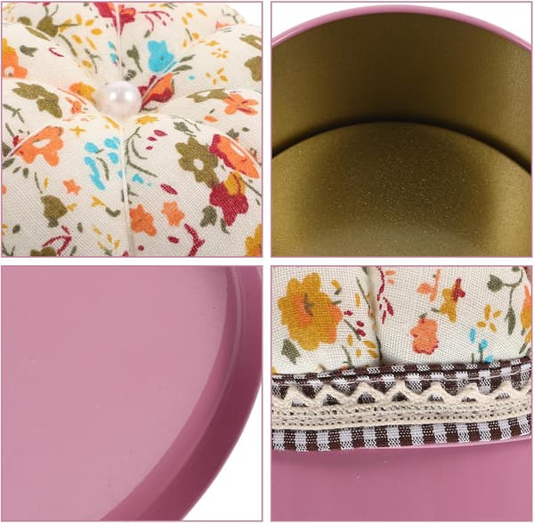 Synålboks med glasshode-nåler for DIY-håndverk Kulehode-nålholder Egnet