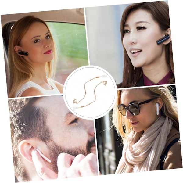 Moteriktige trådløse øretelefon øredobber stropper headset ørepropper
