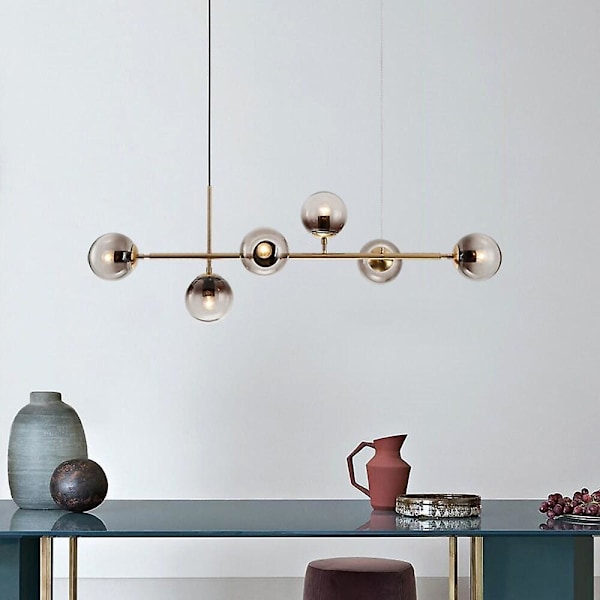 120cm Nordisk Pendellampe Globle Metal Galvaniseret