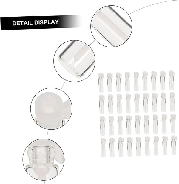 100 stk 1 ml mini parfymeprøveflasker glass påfyllbare kosmetiske underflasker