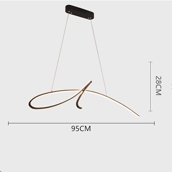 LED-Hänglampa Modern Ö Modern Dimbar 95cm Enkel Chandelier