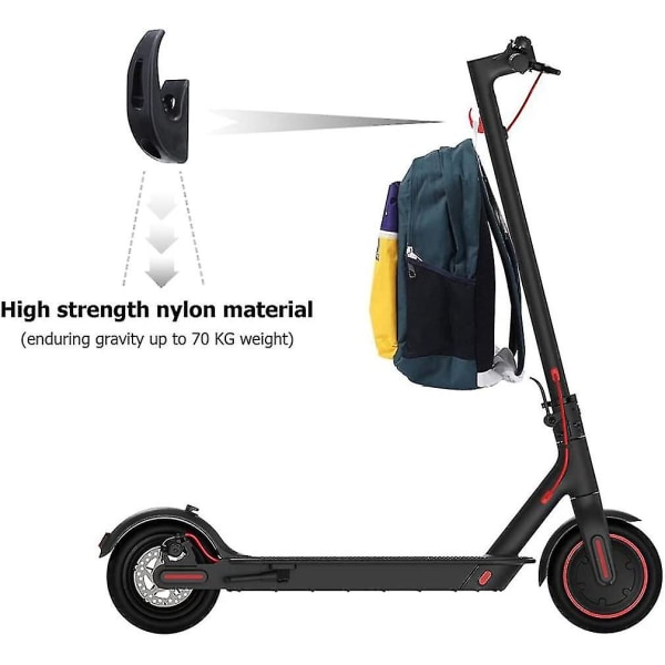 Elektrisk scooterkrog Front Claw Pendant Sort opbevaringstaske med bærekrog, bærekrog (sort) (1 stk)