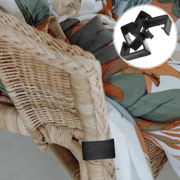 4 stk. udendørs terrasse møbelklemmer til sektionssofaforbindere, plastmateriale