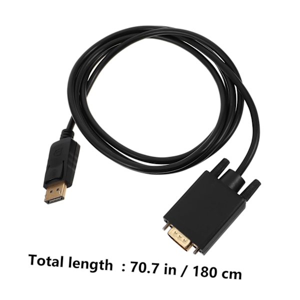 Högupplöst Videokabel till Adapter 1,8m Lång för Monitor Laptop Projektor Pålitlig Signal