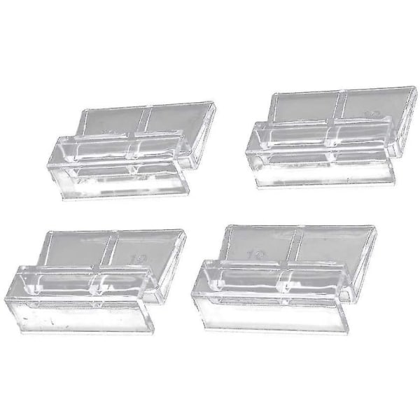 4 Pcs Clear Plastic Aquarium Fish Tank Lid Glass Clip Holder