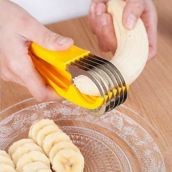 Plastik Bananskræller Skærer Salat Maker Madlavningsredskaber