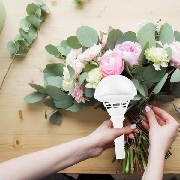 2 sæt skumhalvkugle blomsterhåndtag 100 mm diameter brudebuketholdere