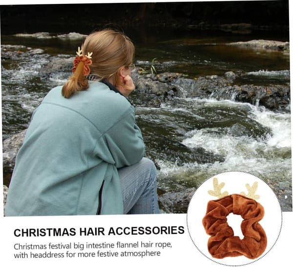 Älg sammet hårband jul hårring horn-stil elastisk för flickaccessoarer som julklappar för damer