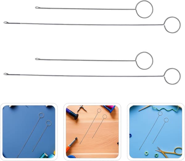10 stk syring i rustfritt stål Flip Hook Tool for snøring, lacing Loop Turner Hook f