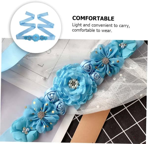 Elegantt blomster midjebelte for kvinner, mammabelte, kjole tilbehør