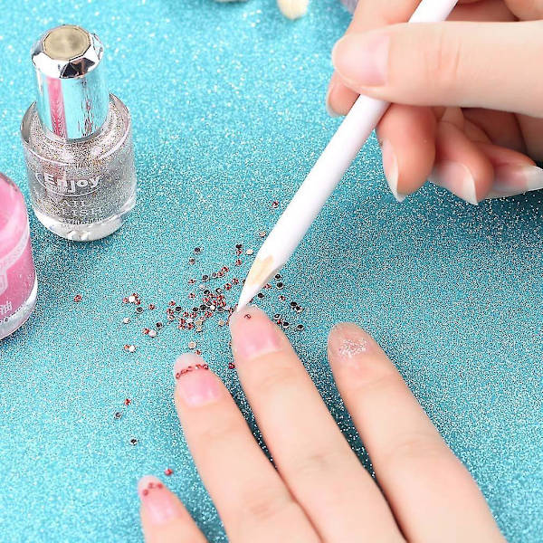 4 st Nagelkonst Rhinestones Plockverktyg Penna