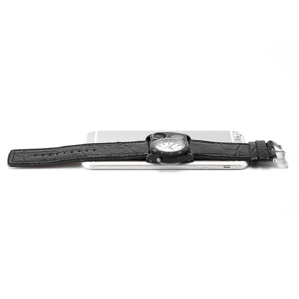 Oulm 4094 Military Miesten urheilullinen nahkaranneke watch