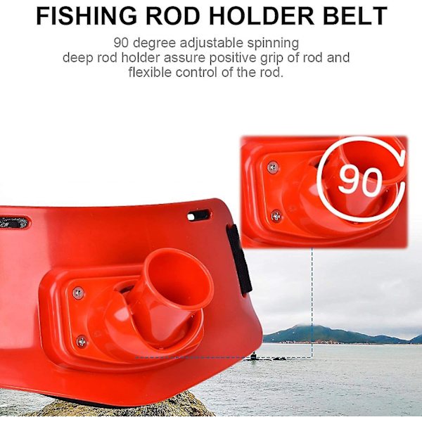 Fiskebekjempende belte, 90 justerbar stående midje stangholder