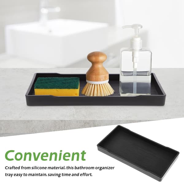 Badrumsfat Rektangulär Badrumsbänkbricka Melaminmaterial Modern Elegant Design Enkel
