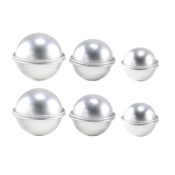 6 st DIY Badbombsformar Sfär Runda Bollformar Verktyg Tillbehör