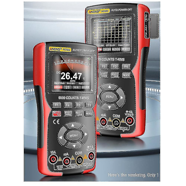 Aos02 2 i 1 Digital Oscilloskop Profesjonell Transistor Test Multimeter 48ms/s Samplingshastighet Profesjonell 10mhz