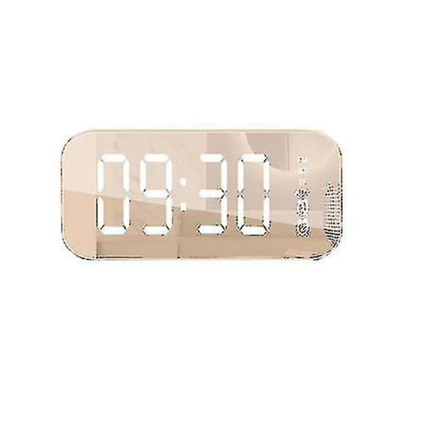 Multifunktionell LED-digital väckarklocka, Bluetooth-högtalare, nattduksbord Luminous elektronisk musikbox