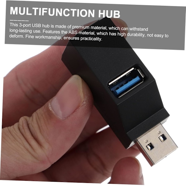Trippel USB-portar Hub Splitter USB till Adapter Dockhållare för Tangentbord Portabel Datahubb